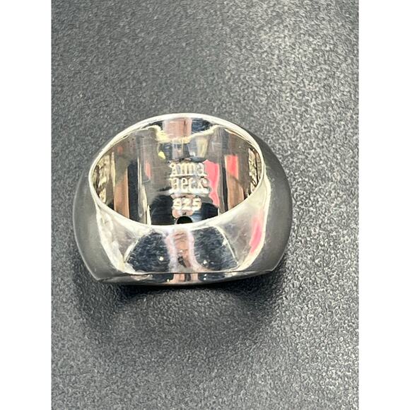 Anna Beck Sterling Silver Vermeil Chunky Oval Blue Quartz Gemstone Dots Ring 7.5 - Picture 8 of 11